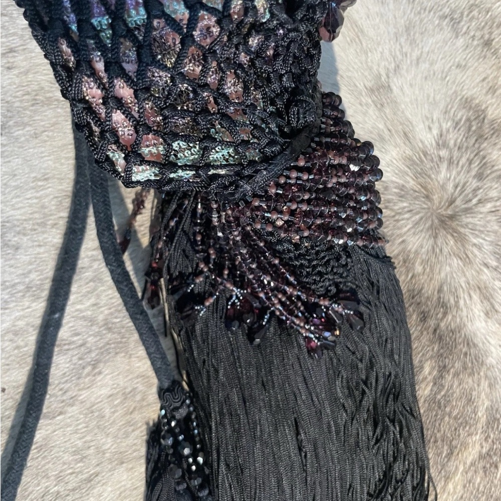 Exclusive MISSONNI bag in burgundy, new condition. Silk weave and rich stones. - Picture 5 of 16